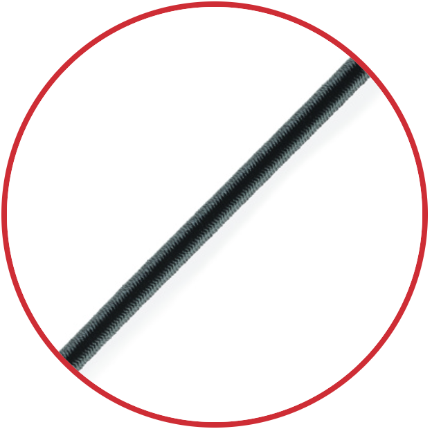 SHOCKCORD 6mm BLACK